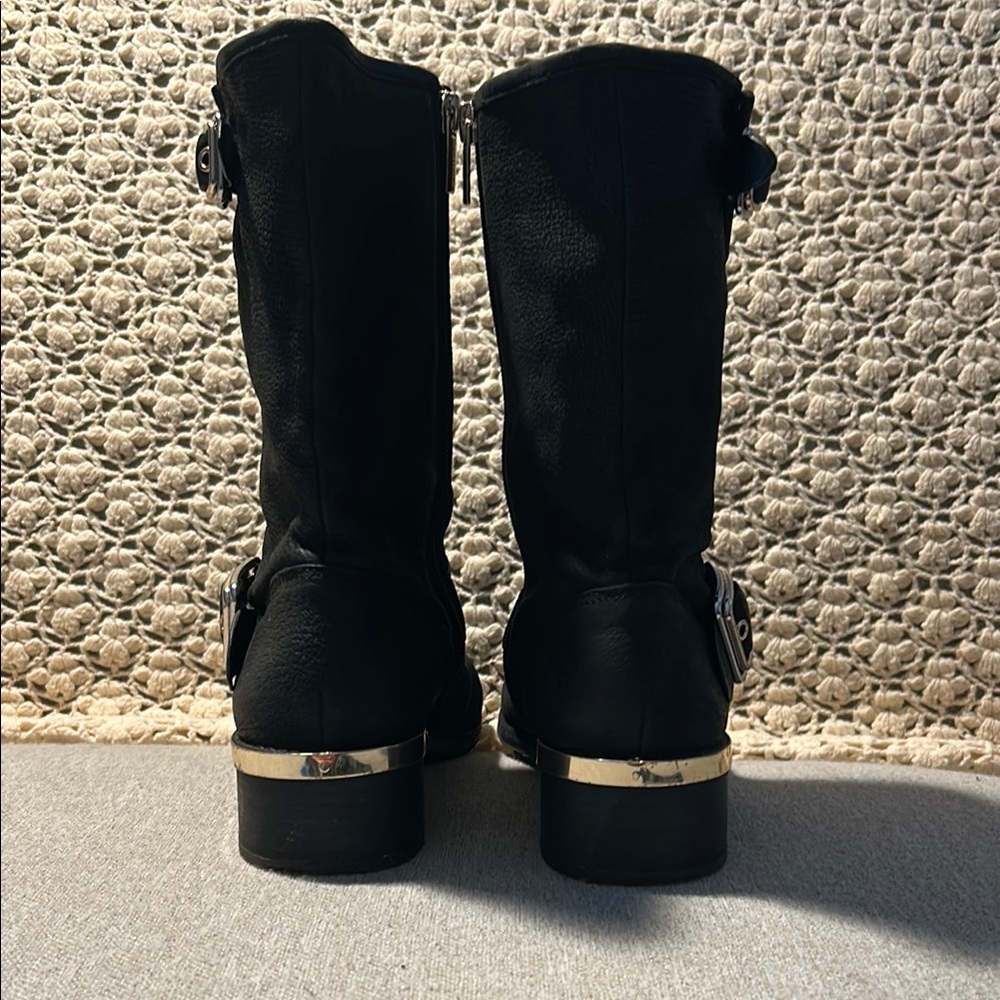 Vince Camuto Women’s Size 7.5 Black Leather Boots - Picture 4 of 10